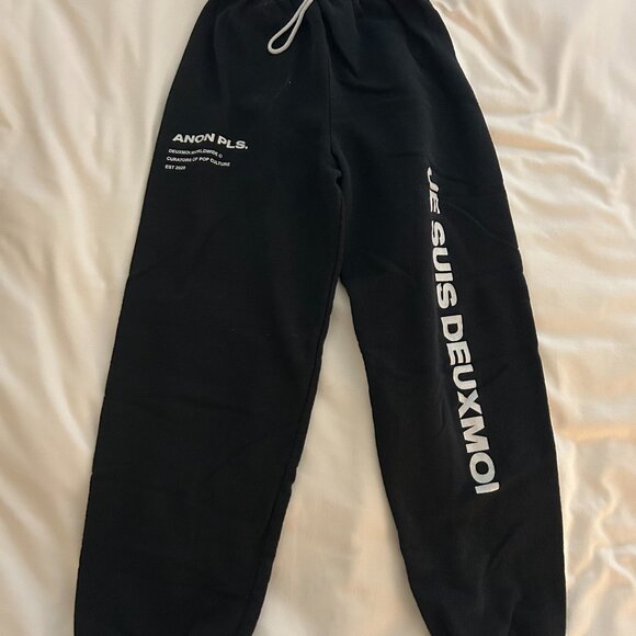 Limited Edition Deux Moi merch black jogger sweatpants - Picture 1 of 1